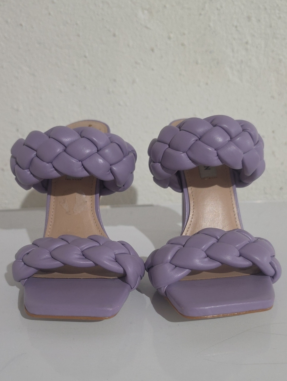 Steve Madden Kenley Lavender Braided Strap Women's Slide Heels